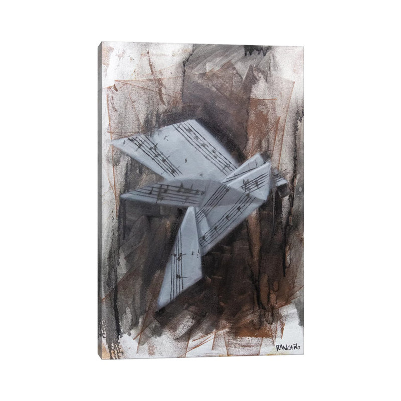 Oiseau chanteur, H 12 po x l 8 po x P 0,75 po