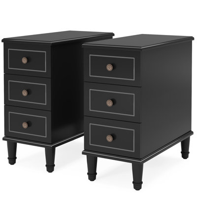 Soichi Solid Wood 3 - Drawer End Table Set