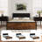 Bed Frame With Headboard Metal Platform Bed , No Box Spring Needed,Vintage Brown-2013177225
