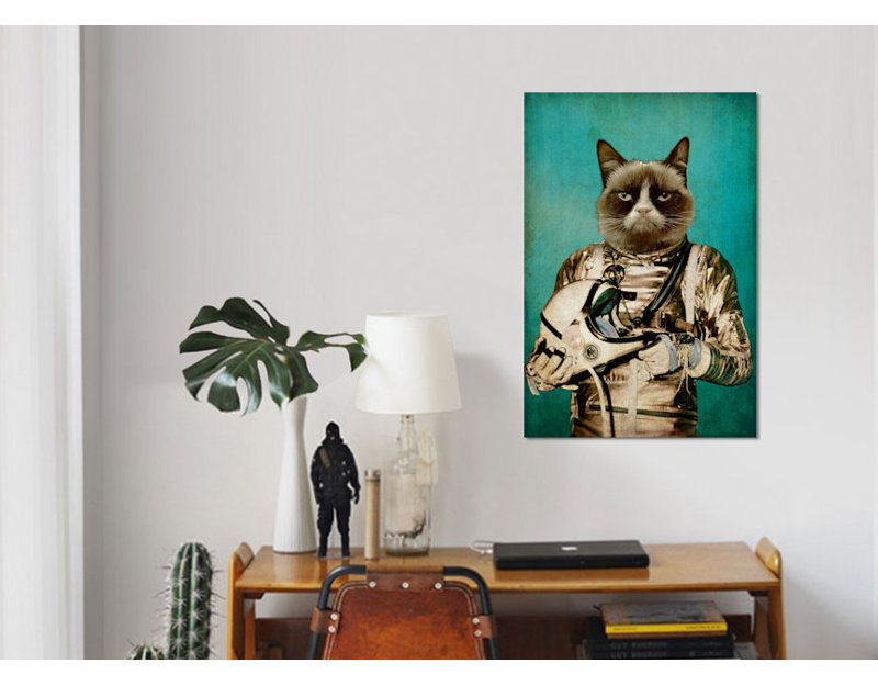 « i need some space », impression sur toile, H 12 po x l 8 po x P 0,75 po, Toile tendue, Pas de tapis
