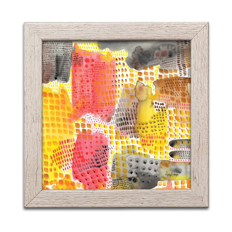 Abstract Pattern by Amy Frazer - Print, 12" H x 12" W x 0.75" D, Distressed Framed