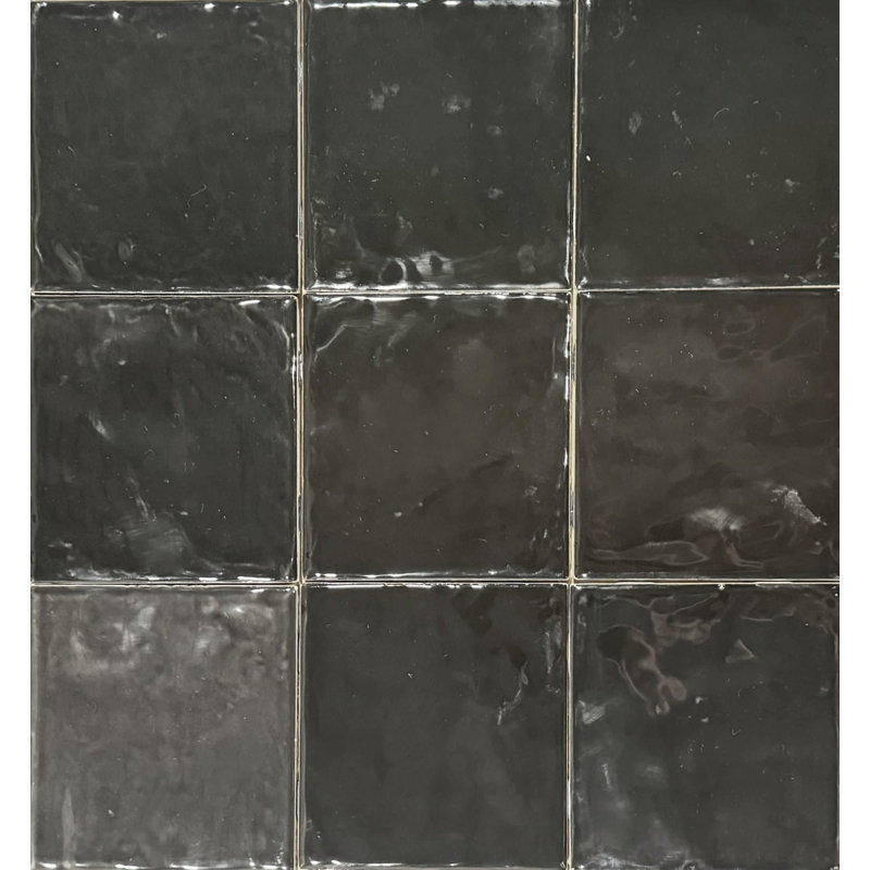 Craft 4 in. x 4 in. Glazed Ceramic Wall Tile (12.8 Sq. Ft. / Case), Coal