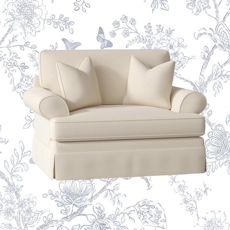 Brookner Upholstered Armchair, Bayou Natural Washable Canvas