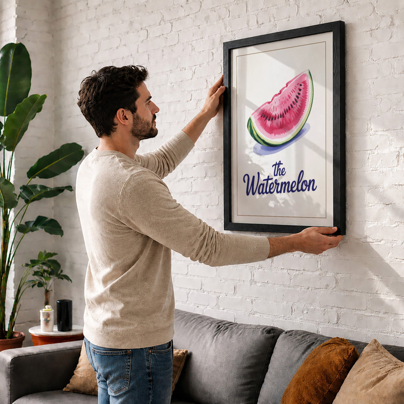 The Watermelon Botanical - Framed Print, Unframed, A2 - 59.4 x 42.0 cm