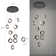Modern Staircase LED Crystal Pendant Light - Stylish Ring Design