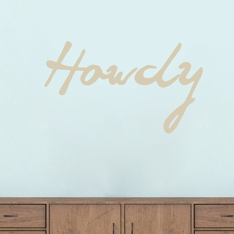 Décalcomanie murale howdy, Beige clair