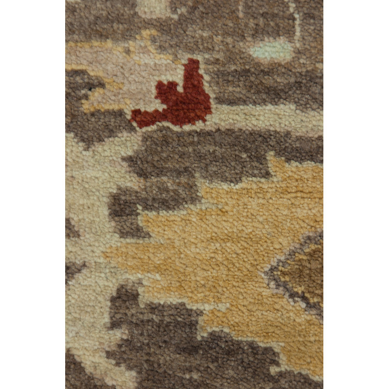 Tapis brun noué à la main One-of-a-Kind