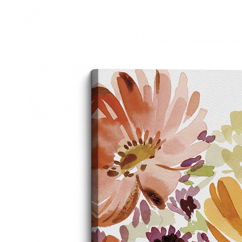 Autumn Garden Whispers, ensemble de 3 impressions sur toile, H 24 po x l 72 po, Toile tendue, Toile tendue