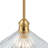 12.5'' Gold Pendant Light with Textured Glass