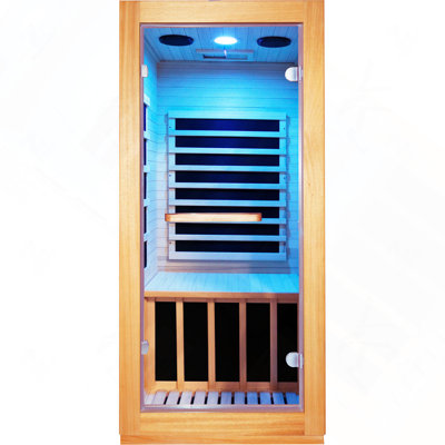 1-Person Indoor Far-Infrared Wooden Sauna Cabin