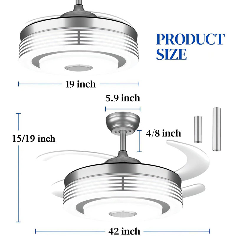 42'' Ceiling Fan with LED Lights