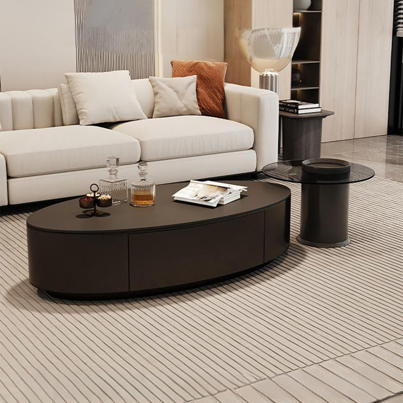 Combinaison de table basse ovale Seniors, Noir, Noir