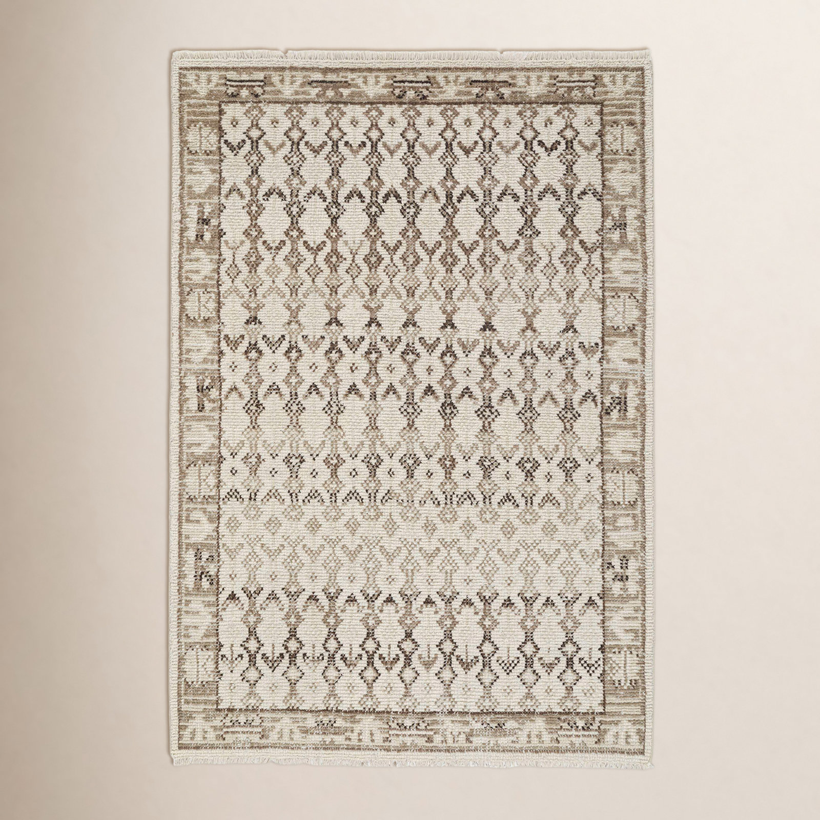 Lennex Hand-Knotted Geometric Wool Rug, Rectangle 9' x 12'