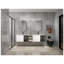 Meuble-lavabo mural 84 po avec lavabo en céramique blanc brillant 84 po