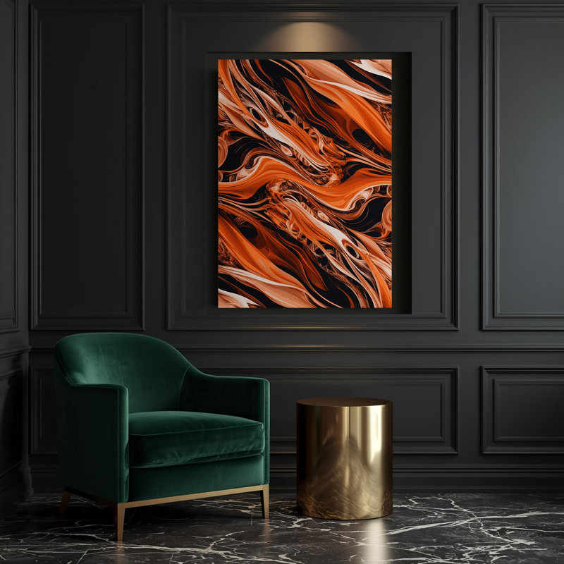 Art numérique sur toile, abstraction numérique 56, 16" H x 20" W