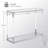 Modern Chrome And Acrylic Console Table With Glass Top And Storage Space