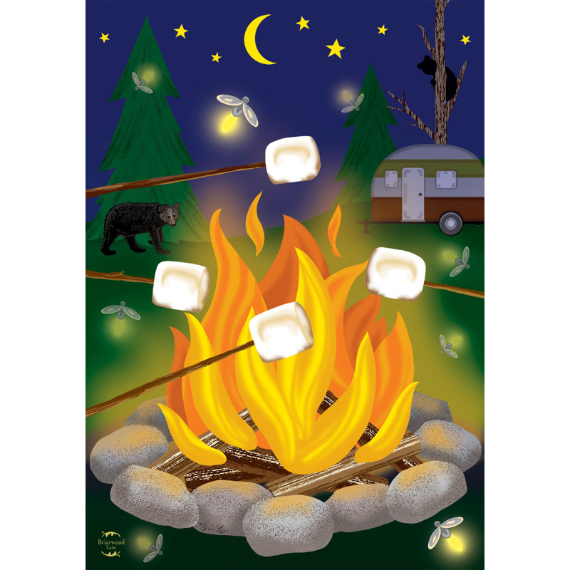 Drapeau de la maison d'été Campfire S'mores