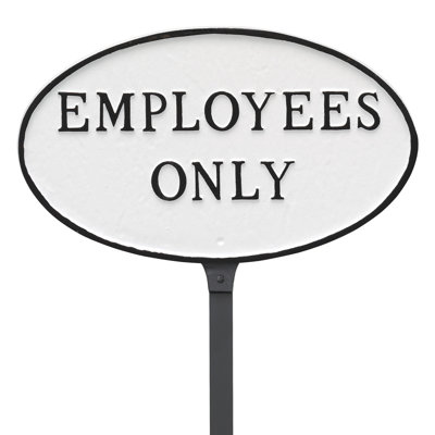 Enseigne de jardin seulement déclaration du personnel