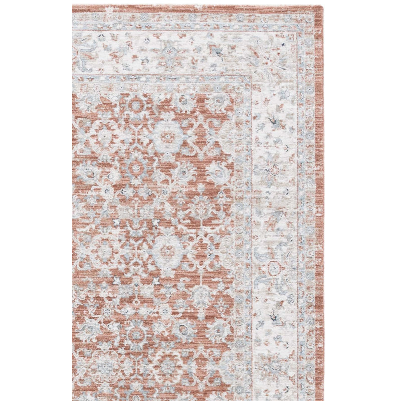 Tapis Lauren Ralph Lauren 1751 - rouille / bleu, Tapis de couloir 2 pi 2 po x 8 pi