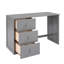 Lit mezzanine simple gris avec tiroirs de rangement, bureau et garde-robe. Bois massif. Faites de votre espace. Aucune boîte de tiroir de fondation, étude de la construction en bois pour plus de stabilité. Maximiser le sommier tapissier de la chambre à coucher-442795962-442795957