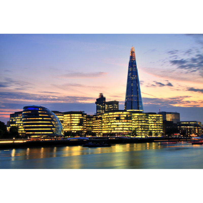 Sebastiao London Cityscape - Wrapped Canvas Print, 30cm H x 46cm W x 3.8cm D