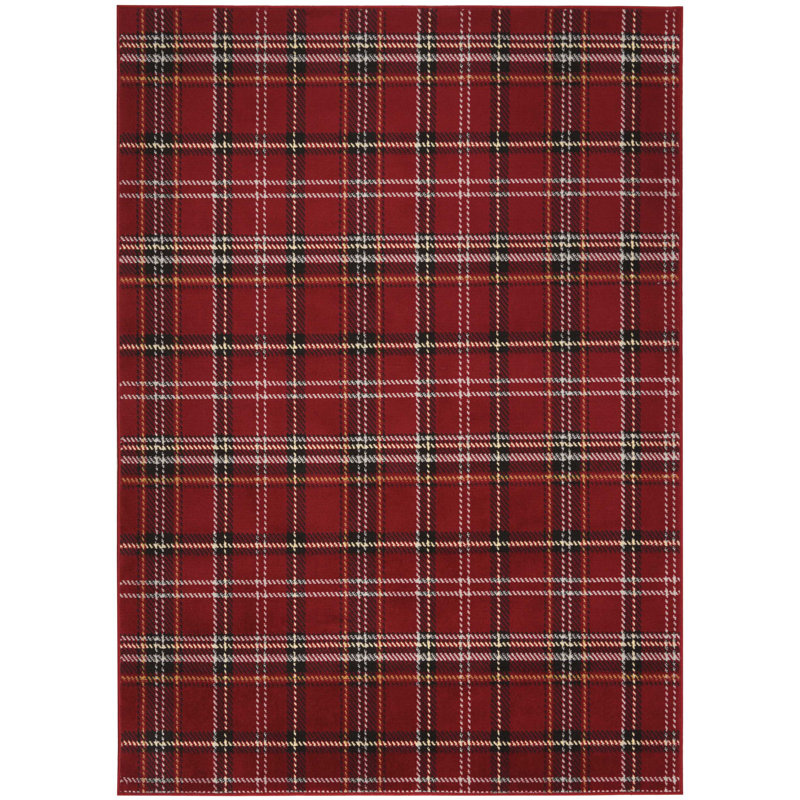 Huntur Plaid Indoor Rug, Rectangle 5'3" x 7'3"