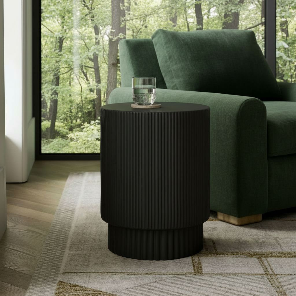 15" Patio Side Table, Black