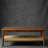 Calais 48" W Solid Wood Coffee Table with Woven Shelf