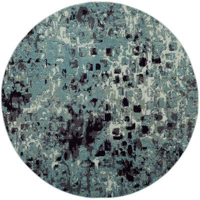 Hertzler Abstract Light Blue/Multi Rug