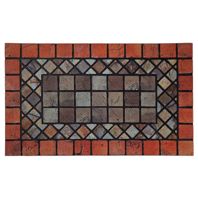 Recycled Rubber Elegant Tile Doormat