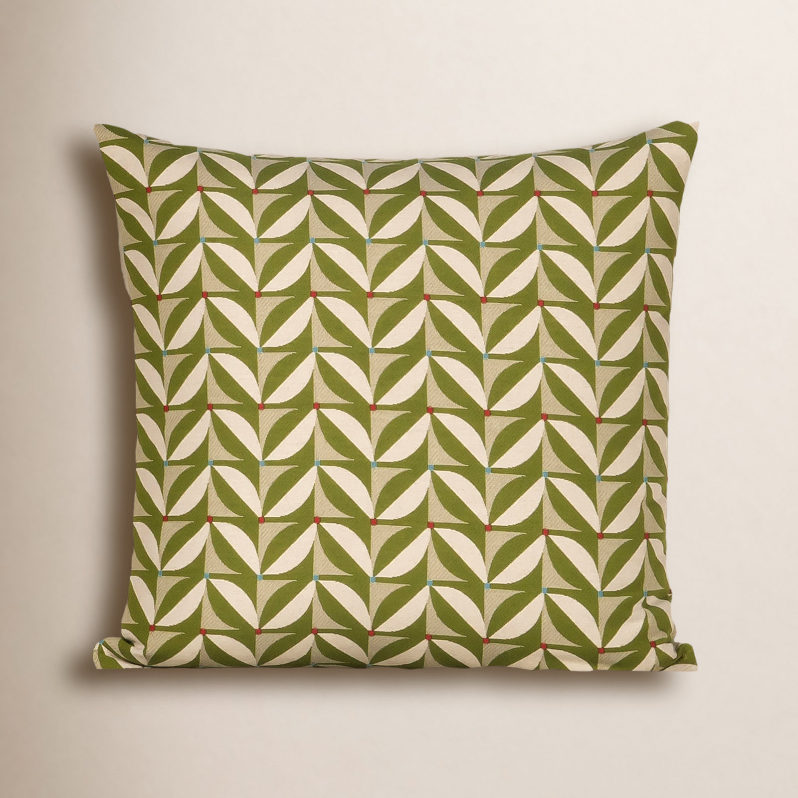 Mattelynn Geometric Indoor/Outdoor Throw Pillow, Green, 
Square 17"