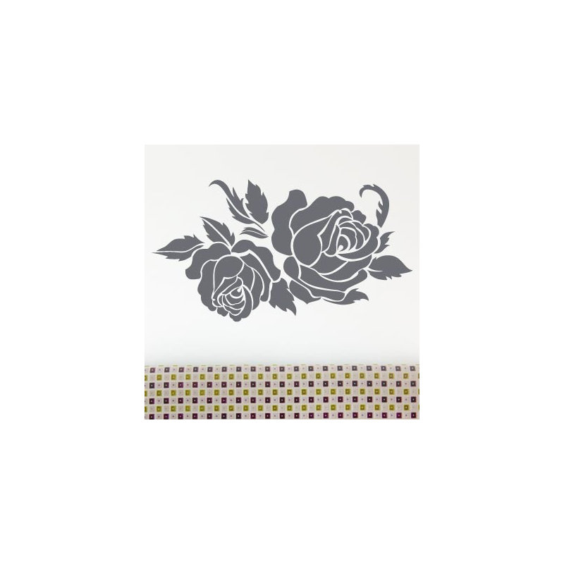 Plants & Flowers Wall Decal, Medium, Grey