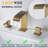 2 Handle 8 Inch Widespread Waterfall Bathroom Sink Faucet with Drain-102654764