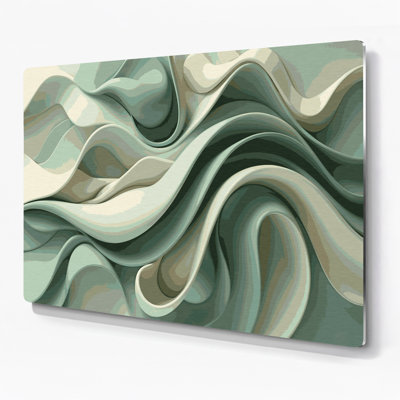 Biomorphic Abstraction 13 Green Metal Wall Art