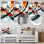 «Red Gray Shifting Ink Waters II», art mural moderne, impression sur métal moderne-1029909417