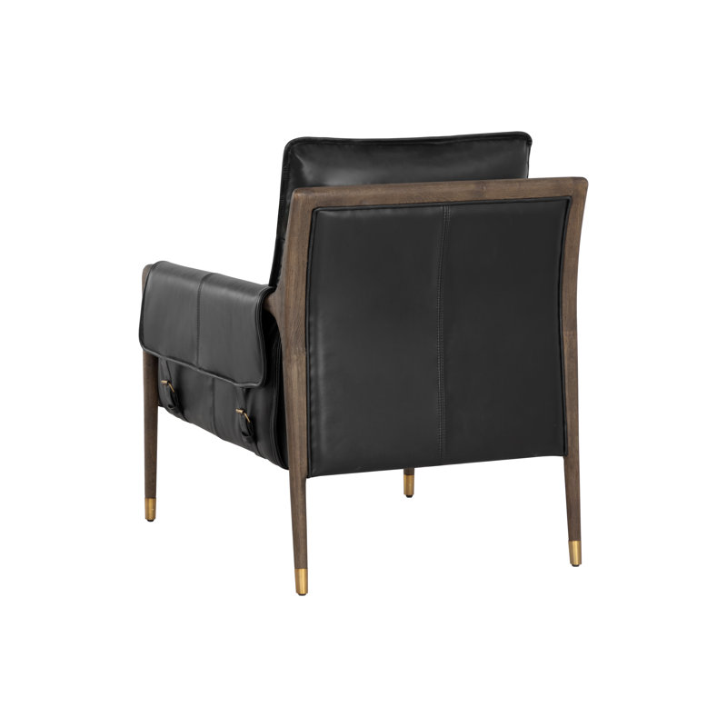 Mauti Armchair - Distressed Brown, Black