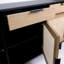 Buffet 55 "avec portes en rotin naturel et 3 tiroirs