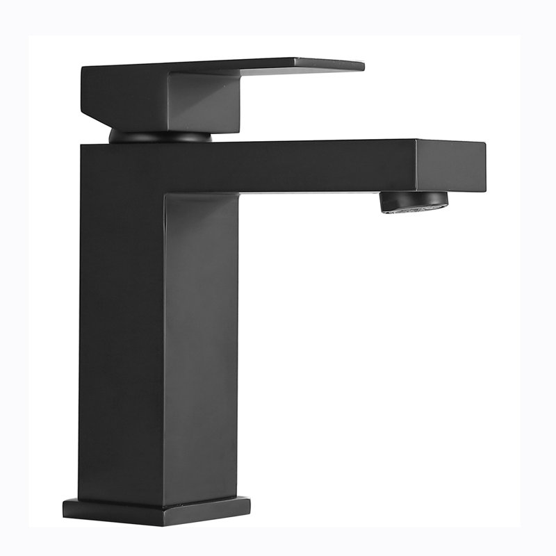 Robinet de salle de bain à un trou, Noir