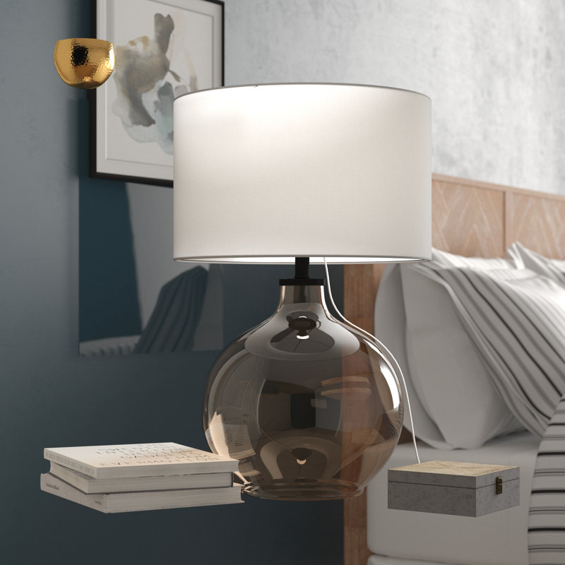Charvette Glass Table Lamp, Gold