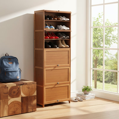 10 Tiers 20 Pair Shoe Storage Cabinet