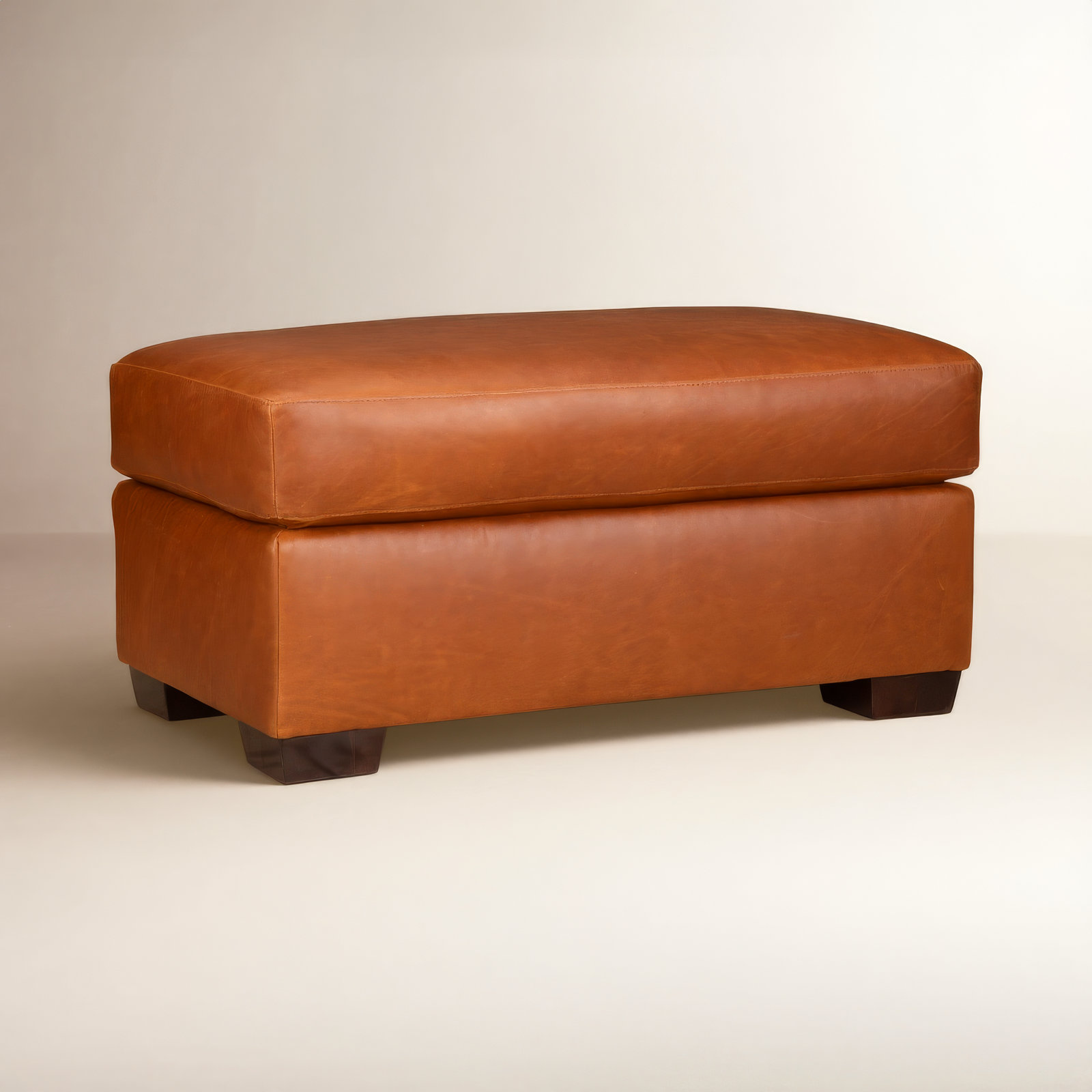 Cranbrook 34" Ottoman, Bruno Canyon Genuine Leather