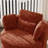 Upholstered Slipcovered Oversized Swivel Barrel Accent Chair-1315123162