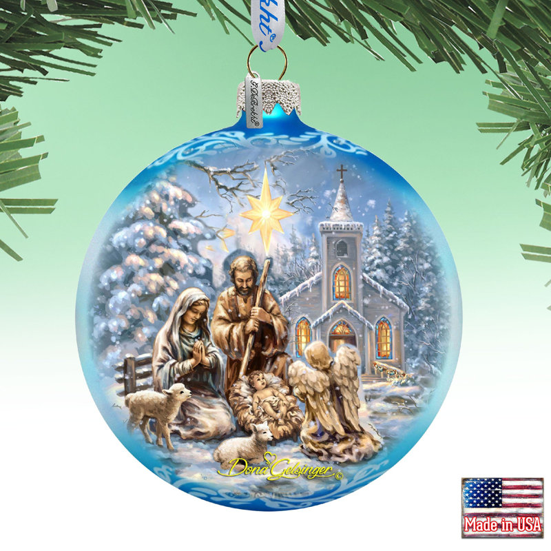 Holiday Splendor 5'' Glass Ball Ornament
