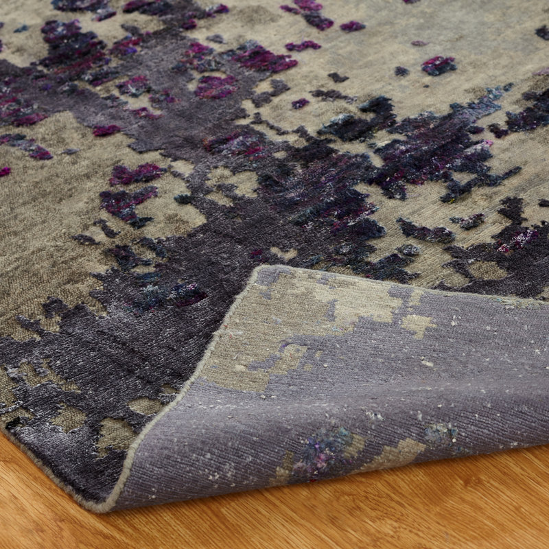 Hand Knotted Area Rug, Rectangle 2' x 3'