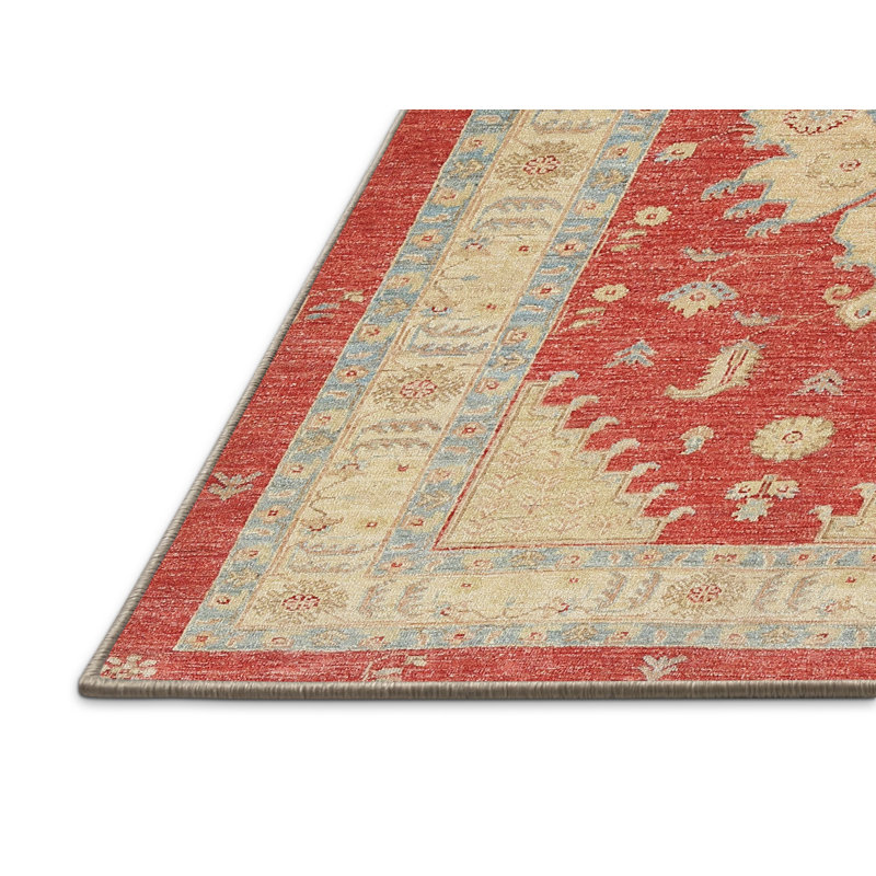 Tapis oriental orange / sarcelle / brun clair, Rectangle 8 pi x 10 pi