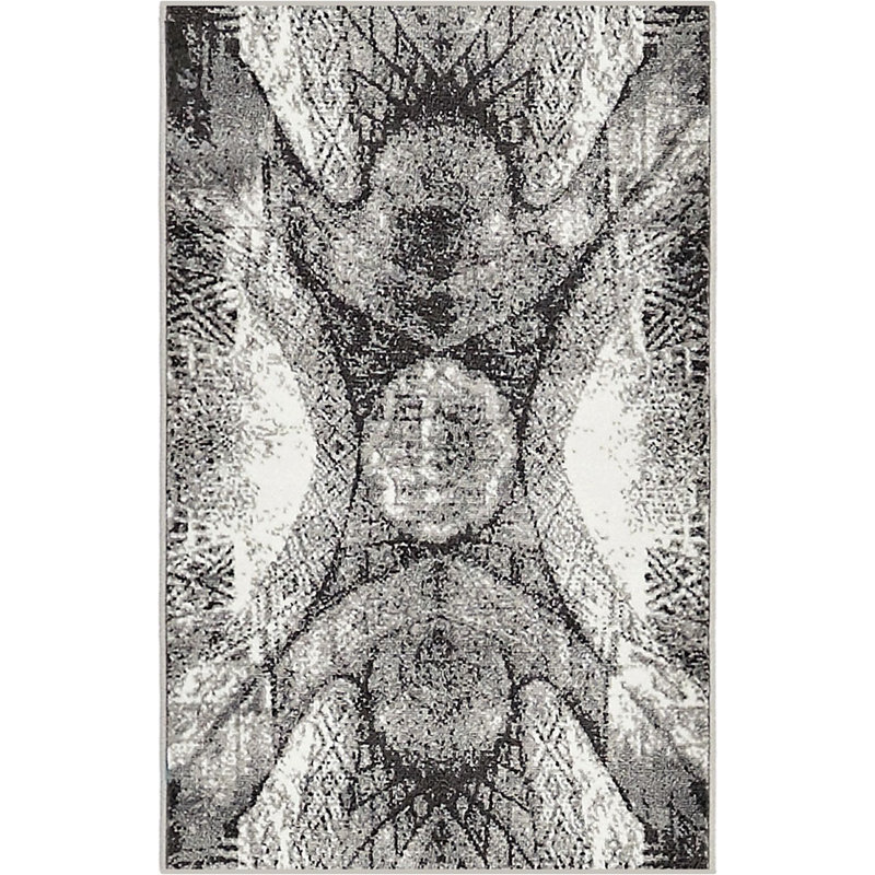Tapis à motif oriental bois de frêne / ivoire Ahron, Rectangle 2 pi 2 po x 3 pi