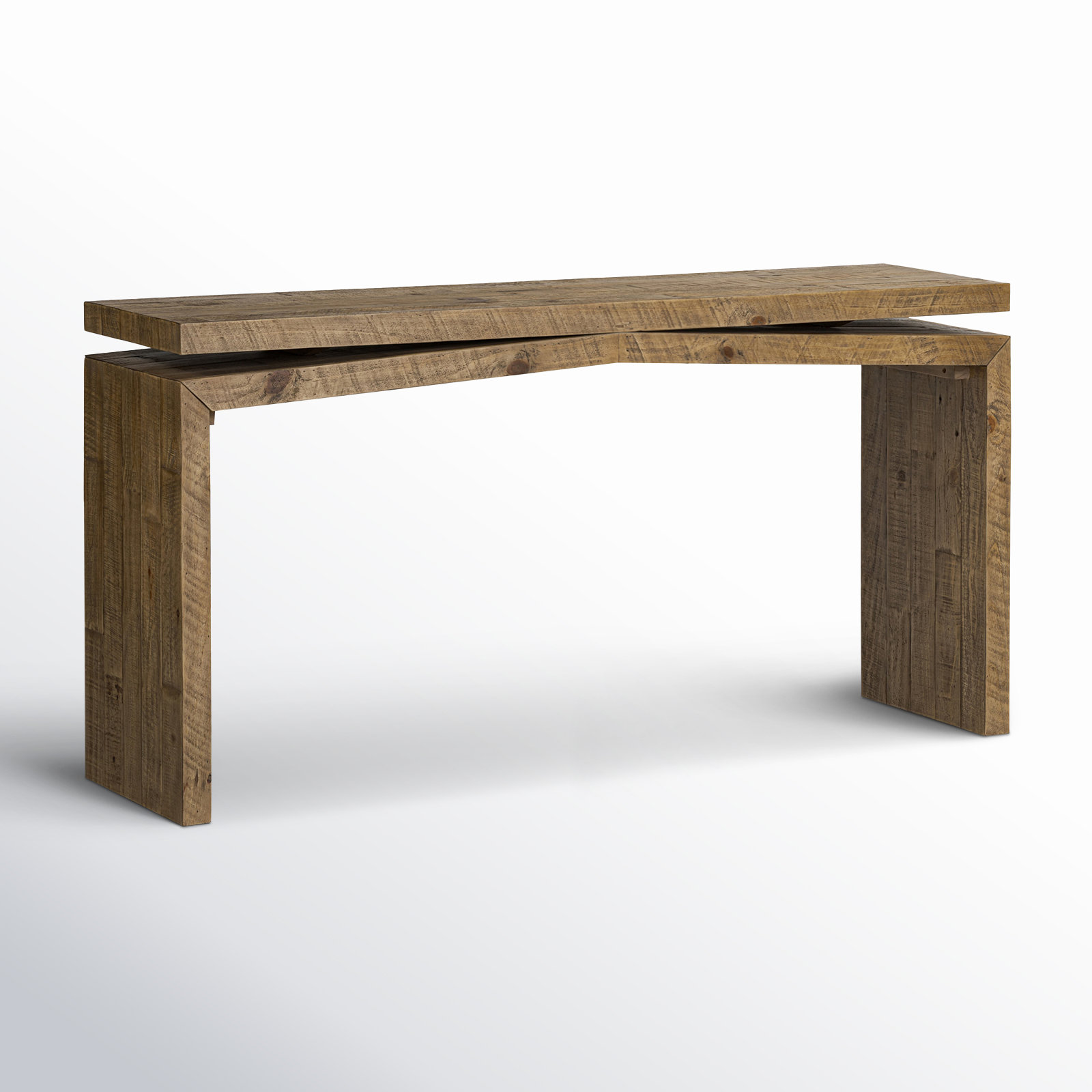 Henn Solid Wood Console Table, Sierra Rustic Natural, 30.75" H x 60" W x 15" D