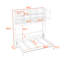 Grand lit escamotable en bois avec tablettes de rangement