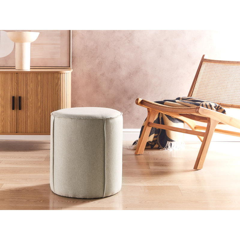 Reinald 40cm Wide Round Pouf Ottoman