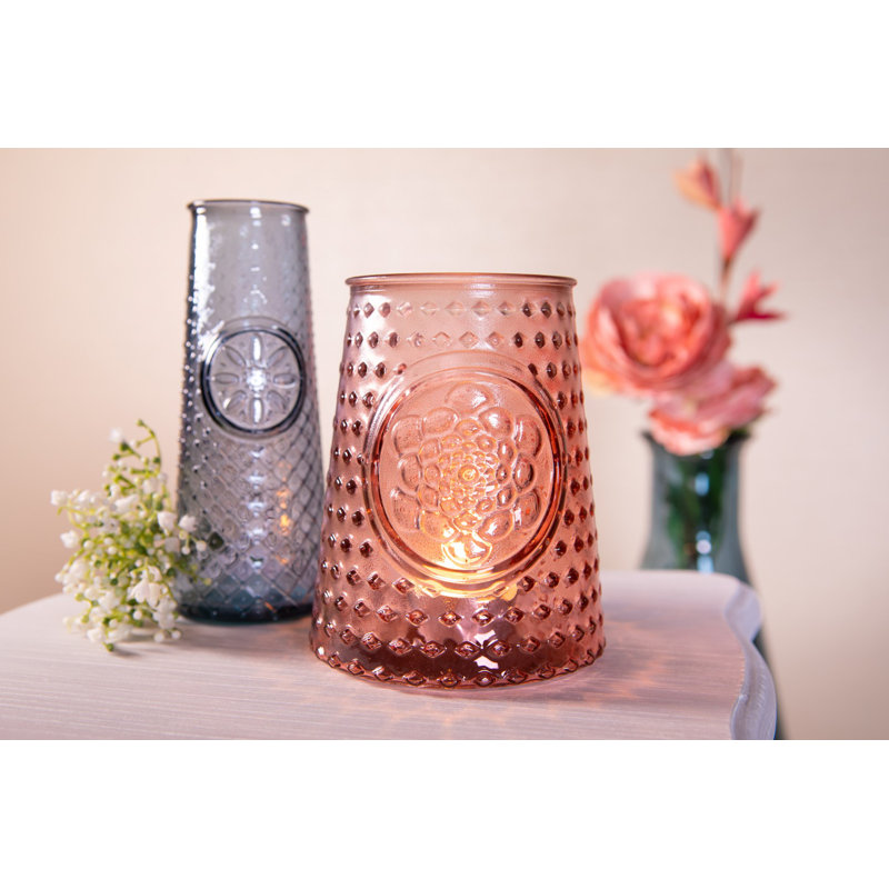 Merrick Glass Table Vase, Grey